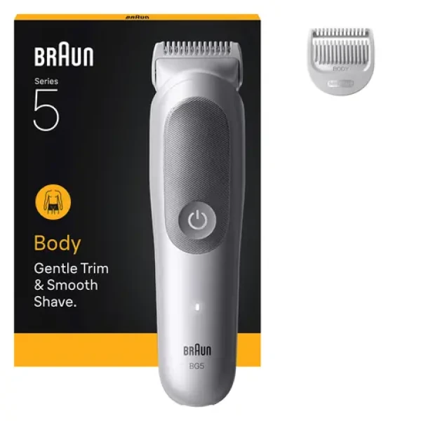 Braun BG5500 BodyGroomer šedá / Zastrihávač / Pánsky / Celé telo / vodeodolný / SkinGuard (7500435244787)