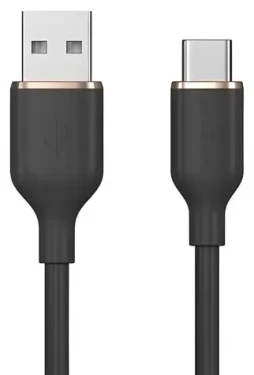 Devia Jelly Series dátový kábel USB-A - USB-C čierna / Dátový kábel / silikónový / 1,2 m (6938595386619)