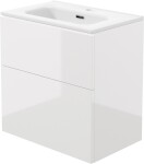 DEANTE - Prizma biela kúpeľňová skrinka, s umývadlom - 60 cm; ST6U6U6U6M