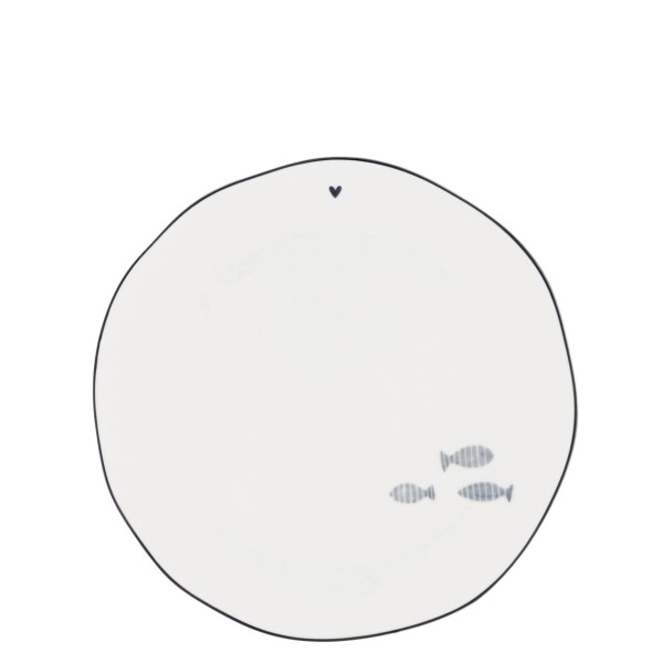 Bastion Collections Keramický tanier Iris Blue Fish Ø 19 cm