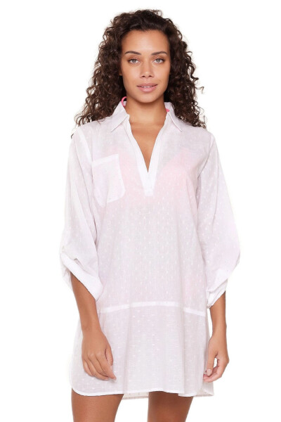 Plážové šaty 7229 biele - LingaDore Bílá L