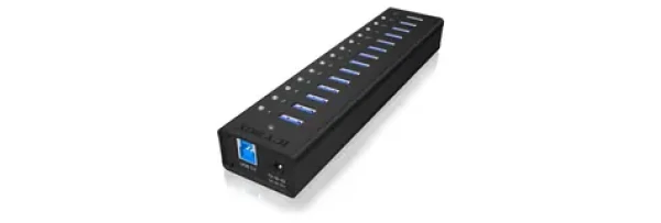 IcyBox IB-AC6113 USB Hub čierna / 13x USB 3.0 / s USB nabíjaním (IB-AC6113)