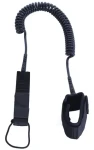 ENERO Poistné lanko na paddleboard čierne / Lanko / Špirálové / Suchý zips / 275 cm (1033228)