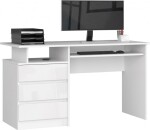 Fabryka Mebli Akord CLP biele z połyskiem 135 cm x 60 cm