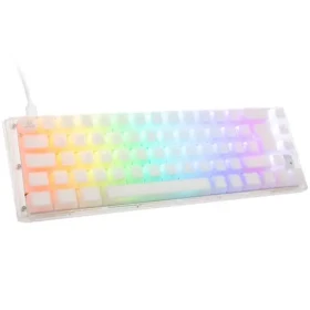 Ducky One 3 Aura Cherry MX-Speed-Silver biela / herná klávesnica / podsvietená / mechanická / drôtová USB-C / DE (DKON2167ST-PDEPDAWWWWC1)