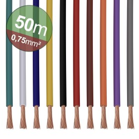 Quadrios 22CW005 Sortiment laniek, 1 x 0.75 mm², biela, modrá, hnedá, oranžová, zelená, žltá, sivá, fialová, čierna, červená, 1 sada; 22CW005