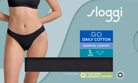 Dámske bavlnené mini nohavičky GO Daily - BLACK - black 0004 - SLOGGI BLACK M