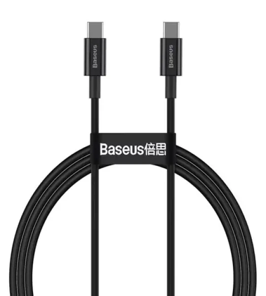 Baseus CATYS-B01 Kábel USB-C (M) - USB-C (M) 1 m čierna / 100W (CATYS-B01)