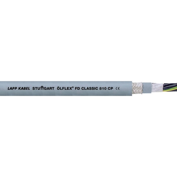 LAPP 26481/500 vedenie ťažnej reťaze ÖLFLEX® CLASSIC FD 810 CP 4 G 4 mm² sivá 500 m; 26481/500