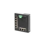 Digitus Switch Ind. čierna / Switch / Priemyselný / 8x Gigabit / Unmanaged / DIN lišta (DN-651127)