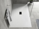 MEXEN/S - Hugo sprchová vanička SMC 160x100, biela, krytka čierna 42101016-B