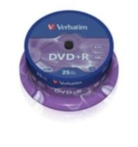 Verbatim 25ks DVD+R 4.7GB 16x / Spindl (43500)