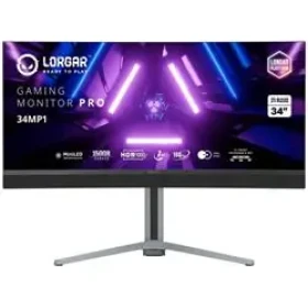 34" LORGAR 34MP1 čierna / VA / UWQHD / 21:9 / 1ms / 4000:1 / 1000cd-m2 / HDMI+DP+USB-C (LRG-34MP1W180C-GY)