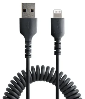 StarTech USB-A - Lightning čierna / Kábel / krútený / 0,5 m / 480 Mbit/s (RUSB2ALT50CMBC)
