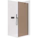 CERANO - Sprchová zástena Walk-in Onyx YL/P - 8 mm - čierna matná, bronzové sklo - 90x200 CER-686707
