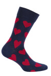 Vzorované pánske ponožky PERFECT MAN-CASUAL BLACK G95 39-41