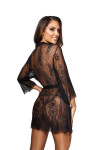 Dámsky sexy župan V-9910 Black - Axami one size černá