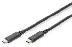 Digitus USB-C - USB-C čierny / Kábel / USB4 / 40 Gbps / PD3.0 / 8K 30Hz / 0,8 m (AK-300343-008-S)