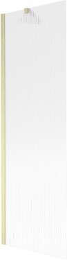 MEXEN/S - Next vaňová zástena FIX 60 x 150, prúžky, zlatá kartáčovaná 895-060-000-00-09-55
