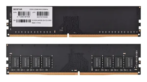 Biostar DO32NU4N08 / Pamäťový modul / 8 GB DDR4 / 3200 MHz / CL16 / UDIMM / Heatsink (DO32NU4N08)