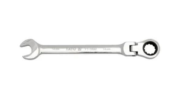 YATO Očkoplochý račňový kľúč s kĺbom / 19 mm / Dĺžka 245 mm / 72 zubov / CrV (YT-1685)