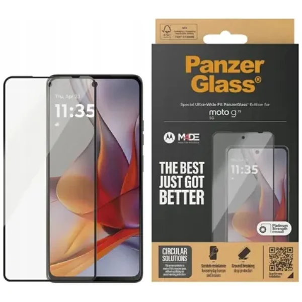 PanzerGlass Tvrdené sklo UWF pre Motorola Moto G75 5G čierna (6597)