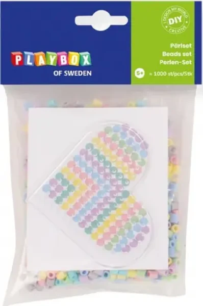 PLAYBOX Zažehľovacie korálky Malá sada Srdce