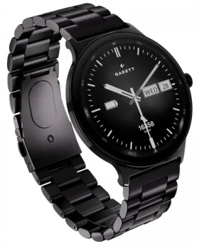 Garett Quantum čierna oceľ / Chytré hodinky / 1.43 "AMOLED / BT hovory / krokomer a meranie tepu / IP68 (QUANTUM_BLK_STL)