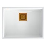Quadron - Granitový drez DAVID 50 White Oceľ HQD5542U1-BS