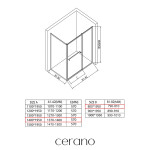 CERANO - Sprchovací kút Versaro L/P - 6 mm - chróm, transparentné sklo - 140x80 - zasúvací CER-8050BD80319