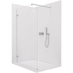 CERANO - Sprchová zástena Walk-in Orbis Round Ľ/P - 8 mm - okrúhla vzpera - chróm, transparentné sklo - 160x200 CER-978754
