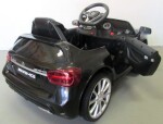 Mamido Elektrické autíčko Mercedes GLA45 s mäkkými kolesami EVA a pohodlnou sedačkou, licencované, v čiernej farbe