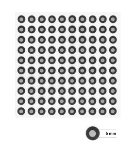 Materialpro3D Markery na 3D skenovanie, 6 mm, 500 ks