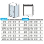 H K - Sprchovací kút SOLO B8 100x70x185 so zalamovacími dverami SE-SOLOB8107