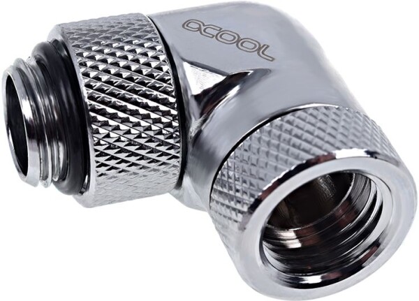 Alphacool Złączka kątowa 90°, 1/4", obrotowa, chróme (17261)