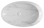 SAPHO - DALMA keramické umývadlo na dosku 68x44 cm, carrara 317