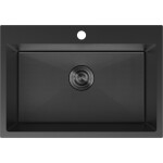 MEXEN - Solix oceľový drez 1-bowl 650 x 450 mm, čierna HC 6403651000-70HC