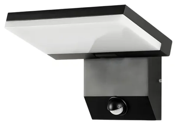 Immax MODERN čierna / Vonkajšie nástenné LED svietidlo / PIR čidlo / 18 W / 1278 lm / IP65 (08513L)