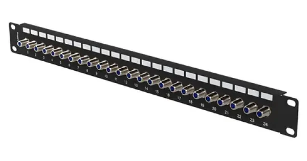 Lanberg PPRF-R624-B čierny / Patch panel / 24 portov / F konektor / 1U / 19" (PPRF-R624-B)