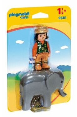 Playmobil® 1.2.3 9381 Ošetrovateľ zvierat so slonom