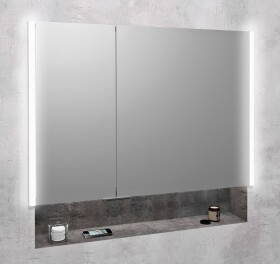 SAPHO - INTEGRA zápustná galérka s LED osvetlením, 85x70cm IN085