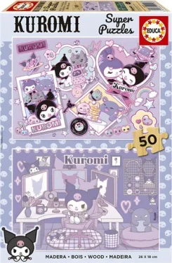 Educa Drevené puzzle Kuromi