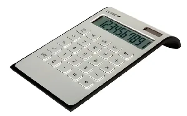 Genie DD 400 strieborná / Stolová kalkulačka / 10 miest / Solárne a batériové napájanie (12353)