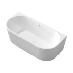 INVENA - Vaňa voľne stojaca k stene ryhovaná 170 glamour trend sifón biely; AN-02-12U-M