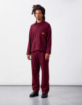 Service Works Flannel Chef Pants Burgundy S