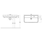 Bruckner - NEON keramické umývadlo 80x41,5cm, biela 201.133.0