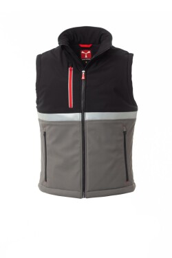 Pánska softshellová vesta Payper WISE PAD VEST Farba: Dymová/ Čierna, Veľkosť: 4XL (S008110489130104XL)