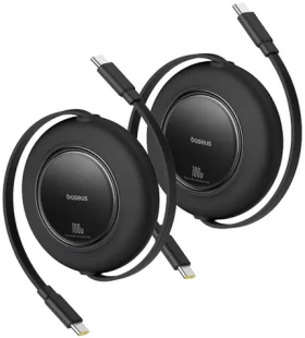 Baseus Free2Pull čierna / Kábel USB-C - USB-C / 100W / 2 m / balenie 2 ks (P10364500113-08)