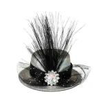 Rappa Mini klobúk strieborný s ozdobou