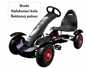 Mamido Detská šliapací motokára formula 01 čierna